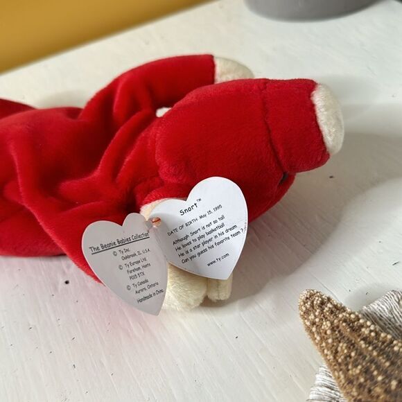 Vintage TY Beanie Baby Snort The Bull 1995 - Picture 6 of 8